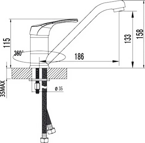 Смеситель Lemark Omega LM3104C для кухонной мойки