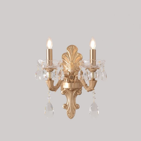 Бра Crystal Lux ELIZABETH AP2 BRASS