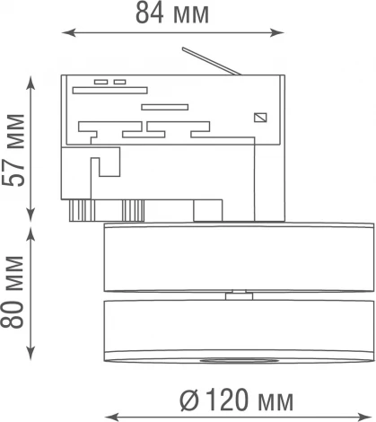 Трековый светильник трехфазный 220V 25W Donolux Sun DL18958R25W1WTrack (LED, круглые)