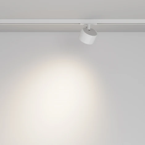 Трековый светильник однофазный, 12W 220V Maytoni Glare TR225-1-GX53-W (круглые)