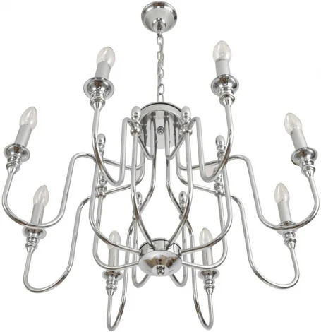 Подвесная люстра Lumion Suana 8317/8 хром/металл E14 8*40W 220V (на цепи, подсвечник, свеча)