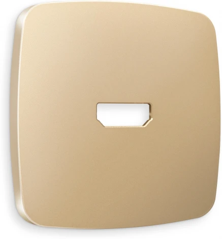 Лицевая панель Ambrella Volt OMEGA (Шампань) для HDMI розетки QUANT OP6140