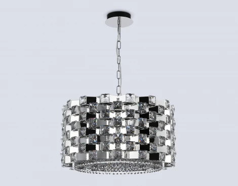 Подвесная люстра с хрусталем Ambrella High Light LH41001 (220V, на цепи, круглые)