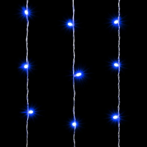 Гирлянда Занавес Облегченный 2 x м Синий 220В, 400 LED, Провод Прозрачный ПВХ, IP54 Laitcom Занавесы PCL400NOT-10-2B