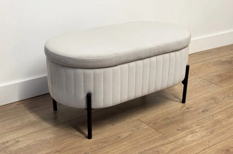 Пуф Винни Mebelson (ДСП,Велюр/Серый,Бежевый) арт.173754,2173