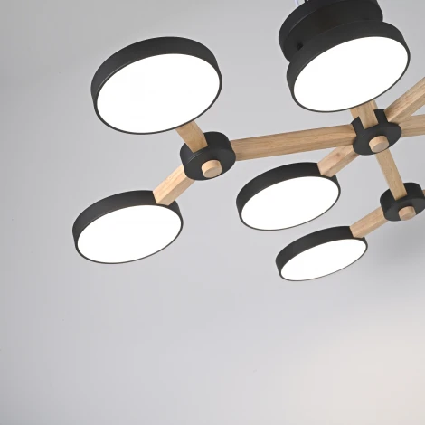 Потолочная люстра на штанге LED TURNA Черный ImperiumLoft Turna-X01 (178306-26, Умный дом, WiFi, голосовое управление)