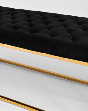 Банкетка Stool Group ИНСИГНИЯ черная велюр УТ000000884