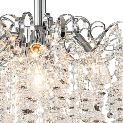 Потолочная люстра Escada Sardena 2106/8P Светильник на штанге 8х40Вт E14, металл/хрусталь, хром/прозрачный