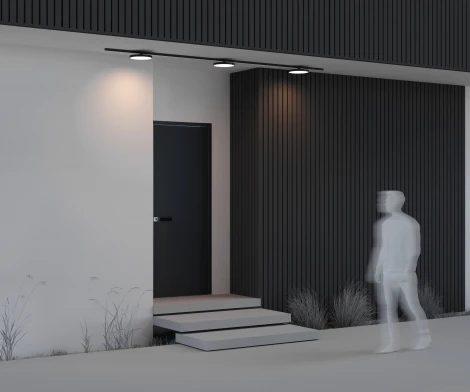Уличный трековый светильник низковольтный светодиодный Maytoni Outdoor Зон / Zon IP Elasity IP 3000К 25Вт 48V O-TR01-1-F-25WB3K