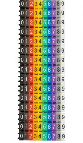 Маркер кабельный наборный "0-9" 1,5 мм2 10 отрез. по 15 шт. Stekker 49396