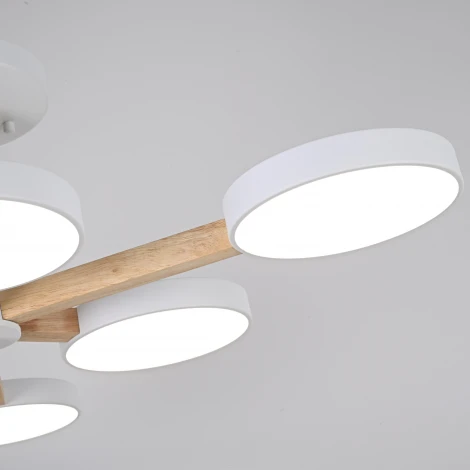 Потолочная люстра Wi-Fi на штанге Turna L6 White By ImperiumLoft Turna-B01 (LED, 220V, голосовое управление, умный дом - Алиса)