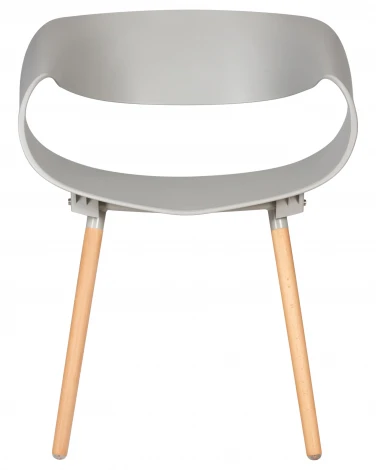 Стул обеденный DOBRIN ALIEN (ножки светлый бук, цвет светло-серый (GR-01))