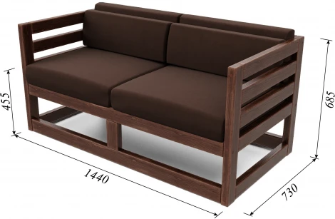 Диван Arsko Магнус М орех велюр коричневый