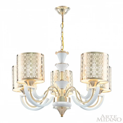 Подвесная люстра Arte Milano Florentia-8857 308857/5 Wh/Gd (220V, на цепи)