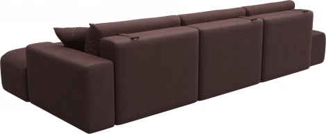 Диван угловой Лига-036 НПБ Модерн Лонг правый угол Лига Диванов (Замша) арт.127759