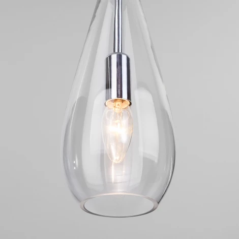 Подвесной светильник Eurosvet Ilario 50202/1 прозрачный (220V, на проводе, круглые)