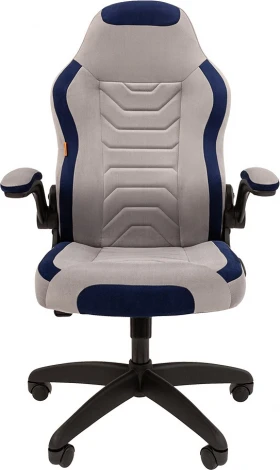 Игровые кресла CHAIRMAN GAME 50 (Пластик,Ткань/Синий,Серый)