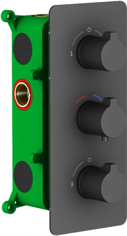 Душевой комплект Timo Petruma SX-5149/03SM черный, С ВНУТРЕННЕЙ ЧАСТЬЮ