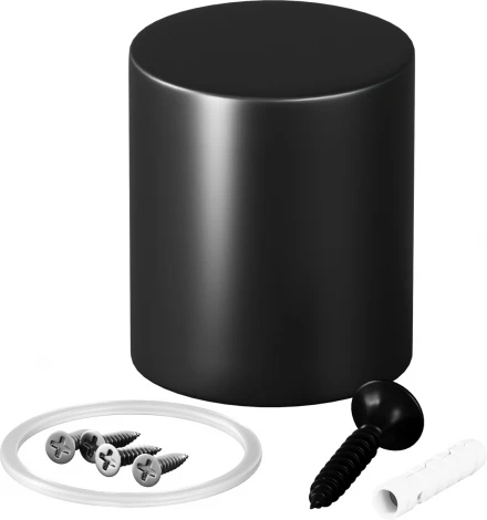 Торцевая металлическая заглушка Nemo черный Maytoni Круглый 360° 20317