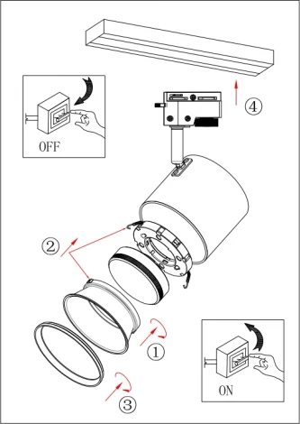 Трековый светильник ЭРА TR15 GX53 BK/SL (220V)