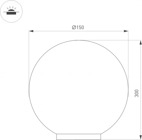 Светильник KT-GLOBE-R300-10W Warm3000 (DG, 275 deg, 24V) (Arlight, IP65 Металл) 046170