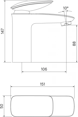 Смеситель IDDIS Stone STOSB00i01 для раковины
