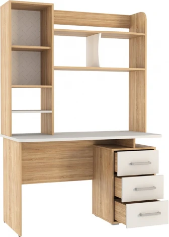 Лайт-2 Стол компьютерный 1200, цвет дуб сонома/белый Mebelson (арт.SKL2.1N02.1623)