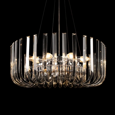 Подвесная люстра Loft It Dakota 10300/600 Nickel (220V, хрусталь, на тросе)