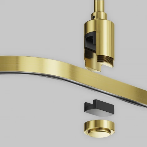 Радиусный коннектор для шинопровода Flarity латунь Maytoni Accessories For Tracks Flarity TRX154-RC80-BS (24V)