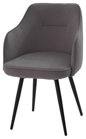 Стул ЛОРИС 360 град. поворот. цвет B28 Темно-серый, велюр / черный каркас M-City 64738