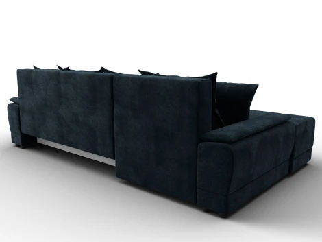 Диван угловой Лига-119 угол левый (ДСП,Брус,Фанера,ЛДС,Велюр/Графит) Лига Диванов 137098L