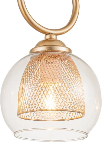 Потолочный Люстра на штанге 3х40Вт E14, металл/стекло, шампань (220V, шарики)