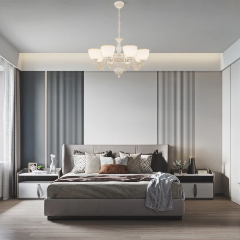 Подвесная люстра Arte Milano AM342837 342837/8 WT+G (220V, на цепи)