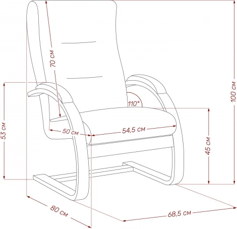 Кресло Leset Монэ (Фанера,Березовый шпон,Металл,Велюр/Светло-коричневый) арт.2500000070914