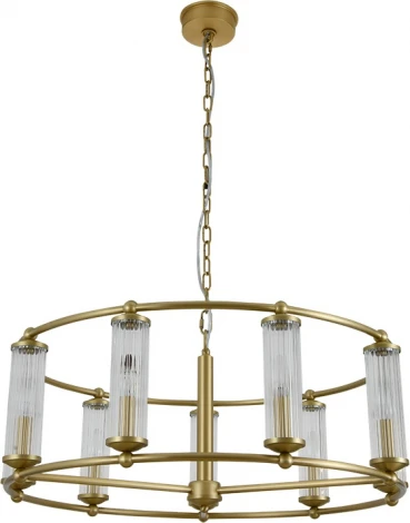 Подвесная люстра Newport 3720 3729/C brass (220V, на цепи, круглые)