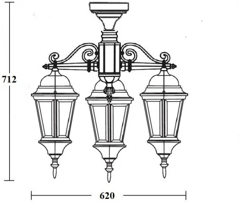 Потолочный светильник уличный Oasis Light ASTORIA 2 91470LA/3 cover Gw (220V, IP44)
