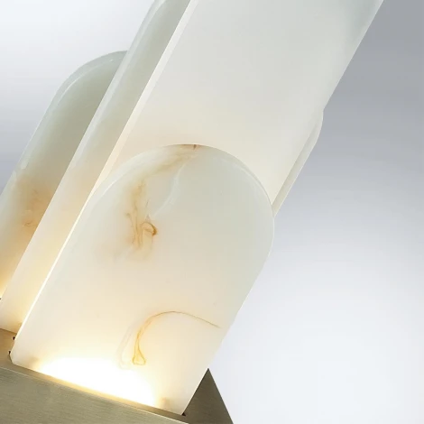 Настольная лампа Odeon Light Foros 5437/12TL бронзовый "брашинг"/металл/смола под алебастр/акрил LED 12W 3000K (220V, выключатель)