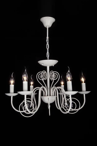 Подвесная люстра Eurosvet Tomas 60018/6 белый с золотом (220V, на цепи, подсвечник, свеча)