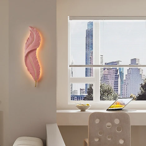 Бра светодиодное Arte Milano AM-268101 269101/D180/H880/27W/3K Pk (220V, перо)