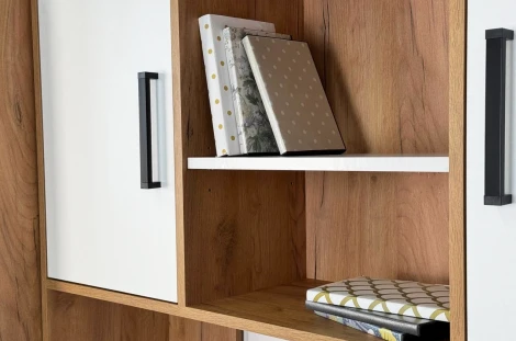 Лайт-2 Надстройка стола компьютерного 1200 Mebelson (ЛДСП/Дуб крафт золотой,Белый) арт.NKL02S1.2.2725