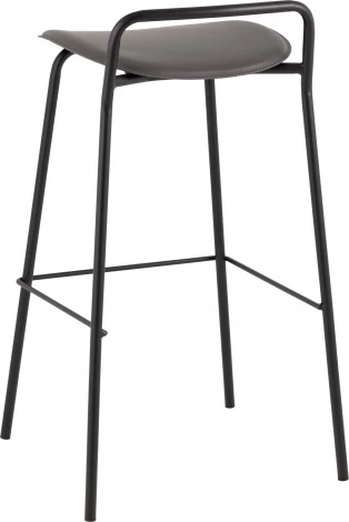 Стул барный Mantis экокожа Темно-серый Stool Group (арт.УТ000038915)