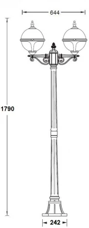 Наземный фонарь Oasis Light VENA 88408A Bl (220V, шар, IP44)