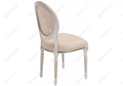 Стул Woodville Данте молочный с золотой патиной 406092