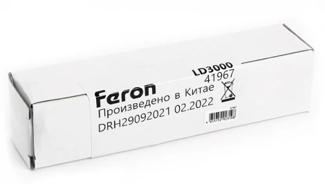 Токовод-коннектор для низковольтного шинопровода, черный, LD3000 Feron 41967