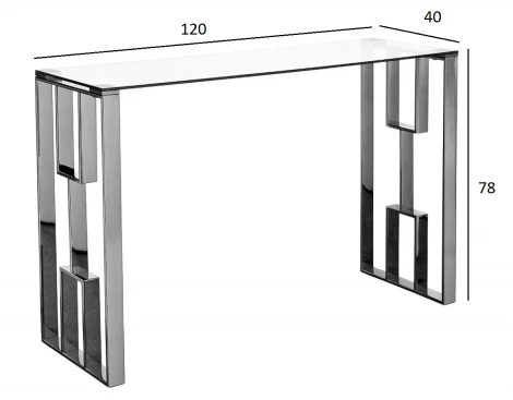 47ED-08201 Консоль прозр.стекло/золото 120*40*78см Garda Decor