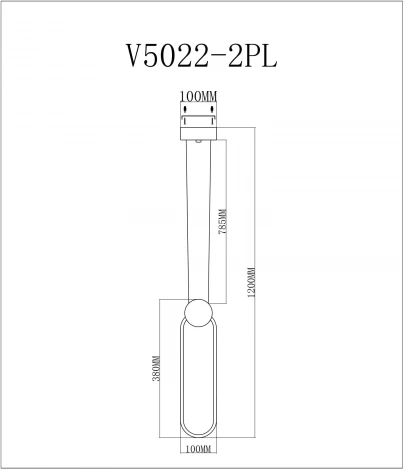 Подвесной светильник Moderli Store V5022-2PL (LED, 220V, на тросе)