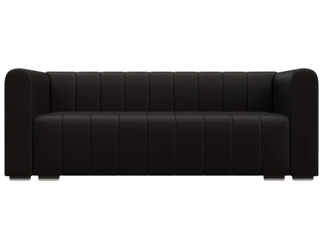 Диван прямой Лига-073 (ДСП,Фанера/Пластик/Экокожа/Коричневый) Лига Диванов 129991