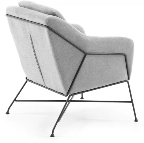 Кресло La Forma (ex Julia Grup) Brida (Серый/ Сталь,Фанера,Пена,Металл,Пенополиуретан)