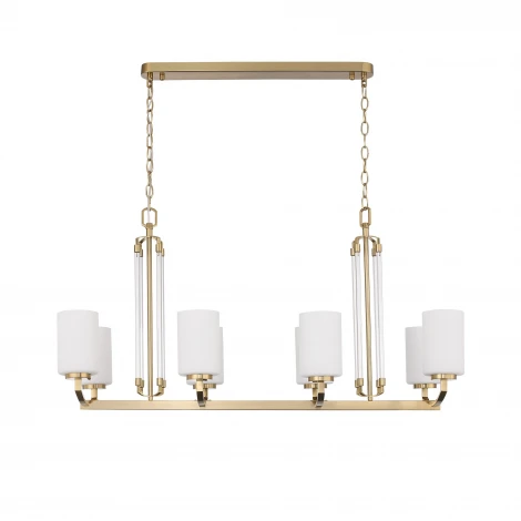 Подвесная люстра ST Luce SL1403.333.08 Опал Латунь/Прозрачный E27*8 40W