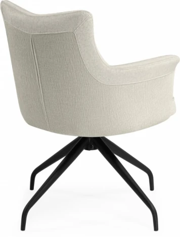 Стул на металлокаркасе Woodville Kaser 360 крутящийся ivory / black арт.15842